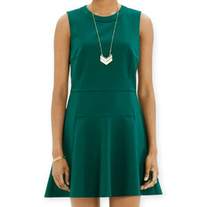 MADEWELL Teal Green Sleeveless Fit & Flare Dress